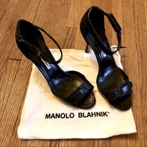 Manolo Blahnik black heeled sandals